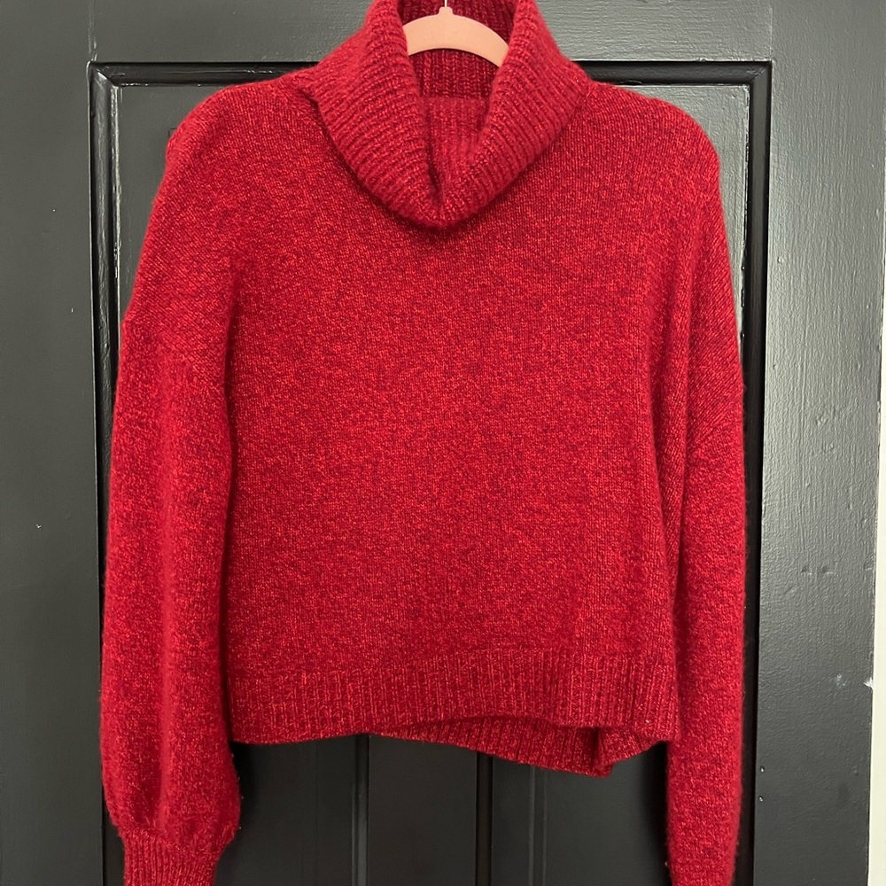 Alice and Olivia Red Turtleneck Sweater